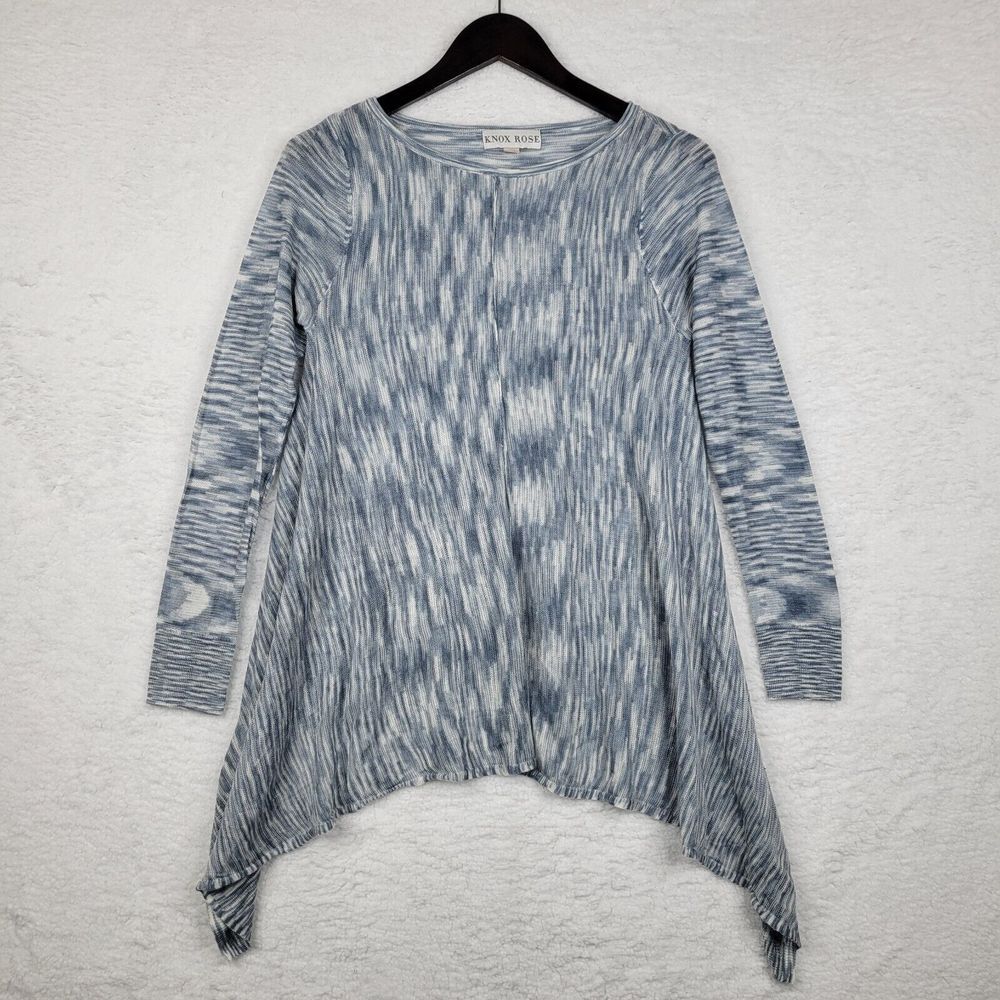 Knox Rose Shirt Womens Small S‎ Gray Long Sleeve Casual Stretch Tunic